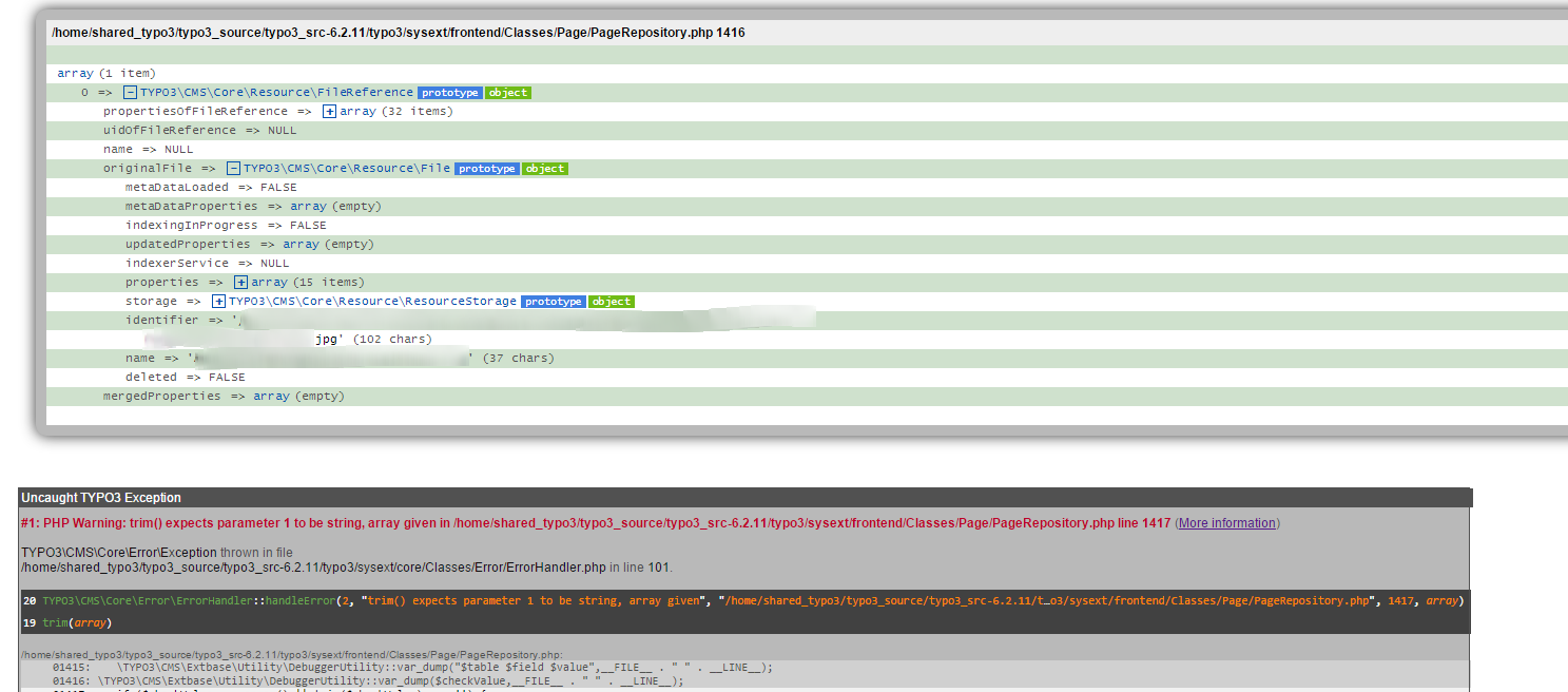 Bug #65800: PageRepository::shouldFieldBeOverlaid raises PHP warning - FileReference - - TYPO3 Forge